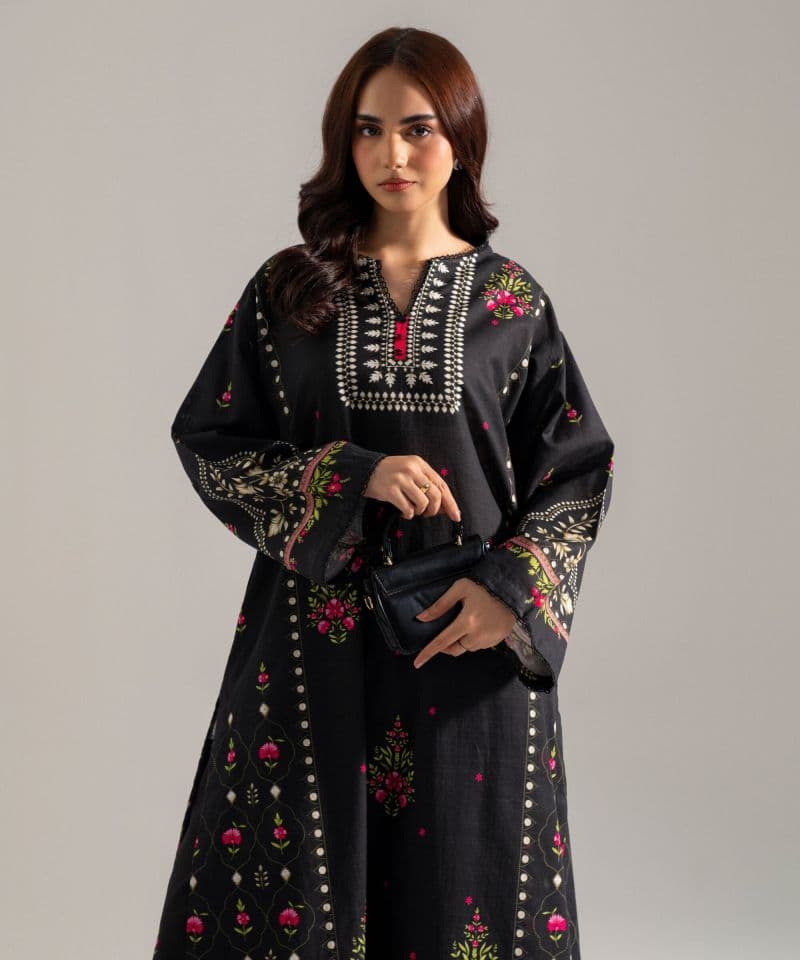 Printed Khaddar Shirt