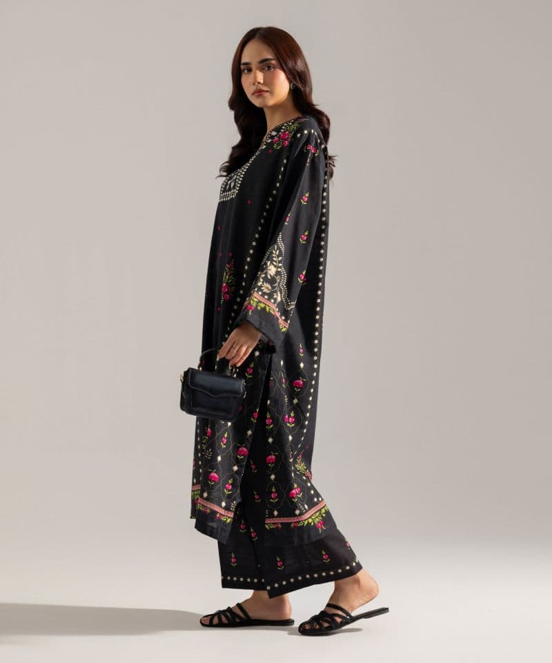Printed Khaddar Shirt