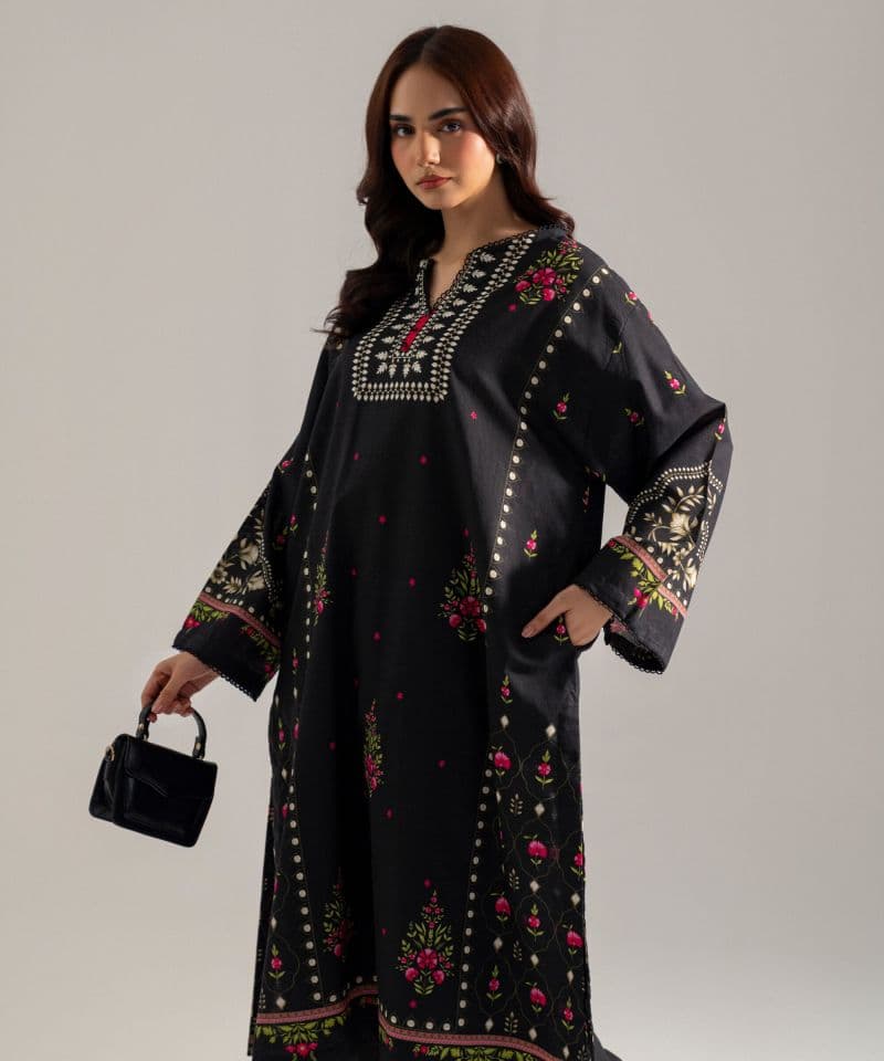 Printed Khaddar Shirt