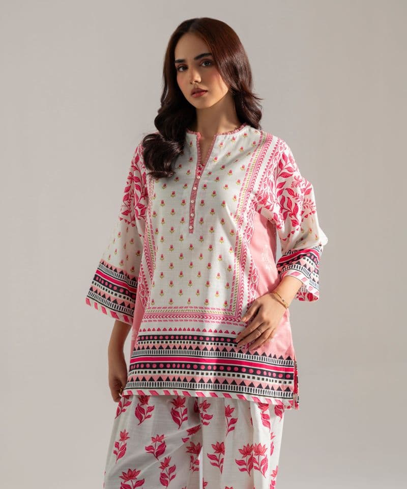 Printed Khaddar Shirt