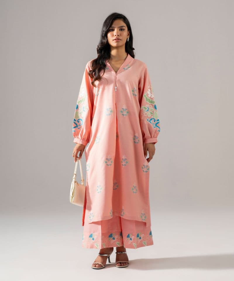 2 Piece - Embroidered Cotton Suit thumbnail