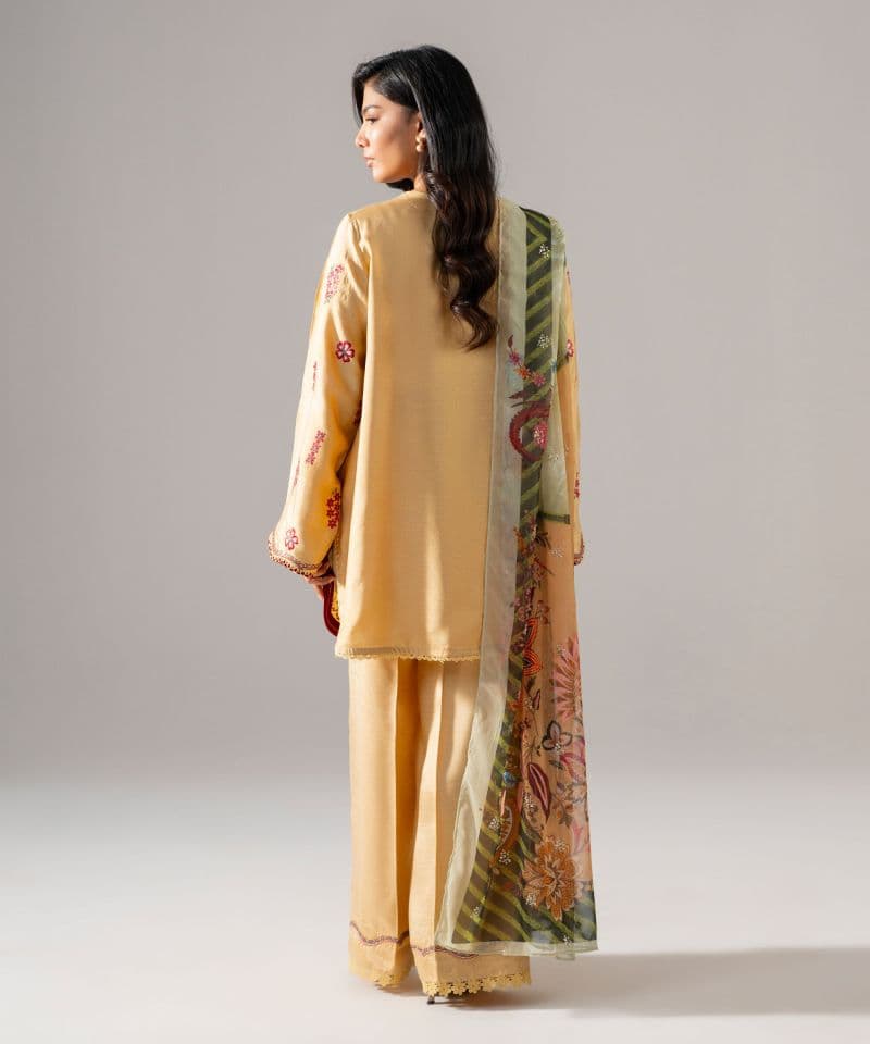 3 Piece - Embroidered Raw Silk Suit thumbnail