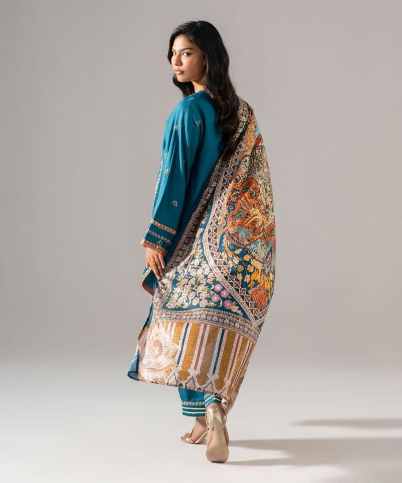 3 Piece - Embroidered Raw Silk Suit thumbnail
