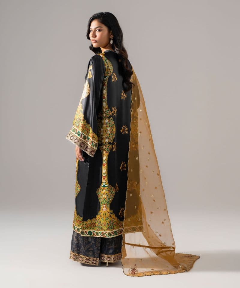 3 Piece - Embroidered Satin Suit thumbnail