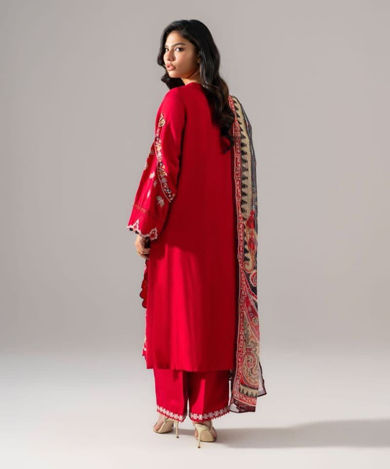 3 Piece - Embroidered Raw Silk Suit thumbnail