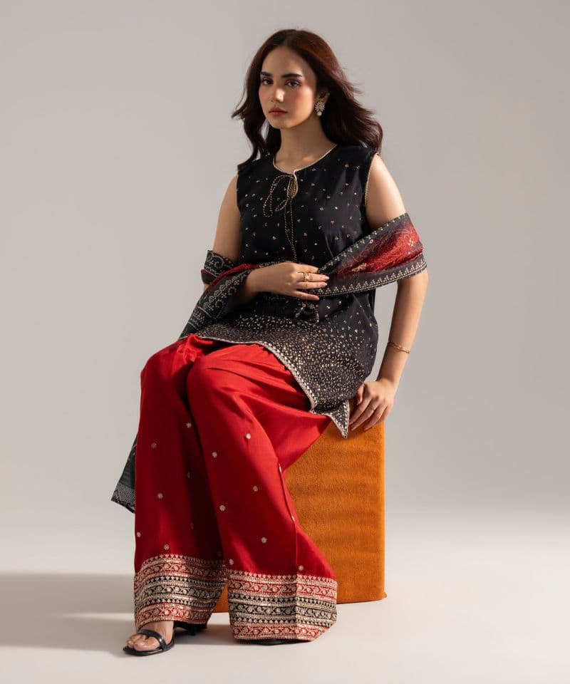 3 Piece - Embroidered Silk Suit thumbnail