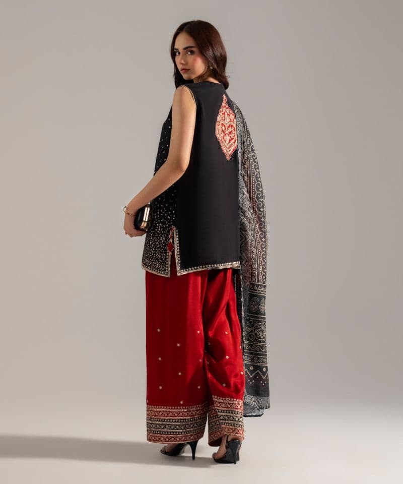 3 Piece - Embroidered Silk Suit thumbnail