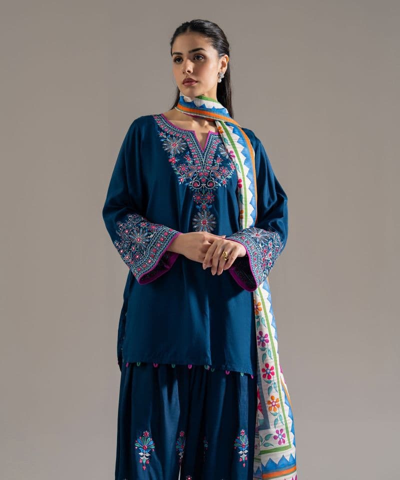 3 Piece - Embroidered Silk Suit thumbnail