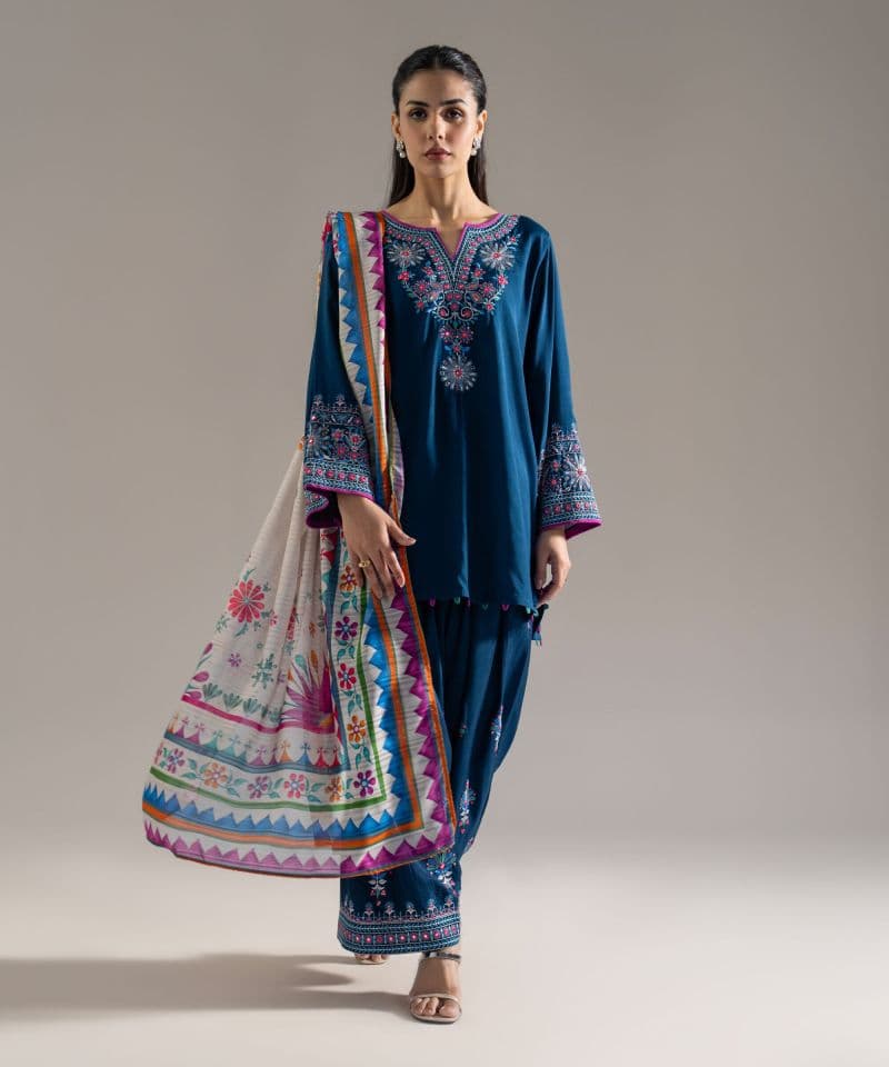 3 Piece - Embroidered Silk Suit thumbnail
