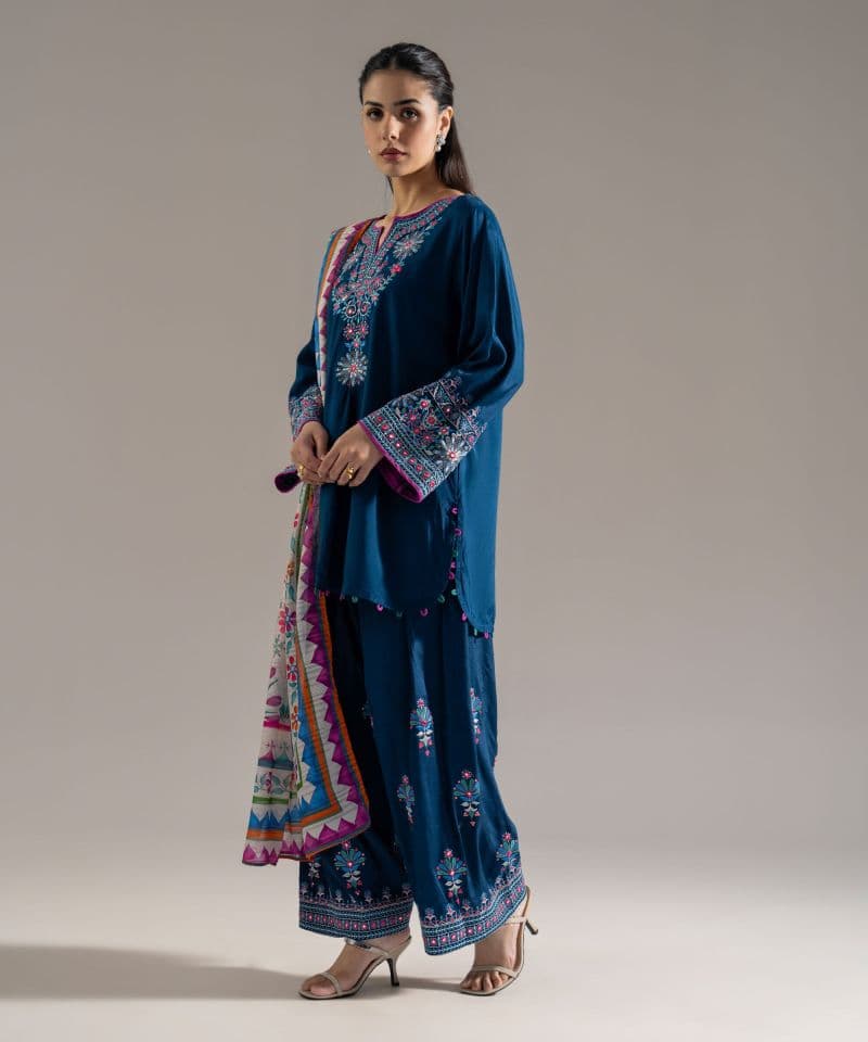 3 Piece - Embroidered Silk Suit thumbnail