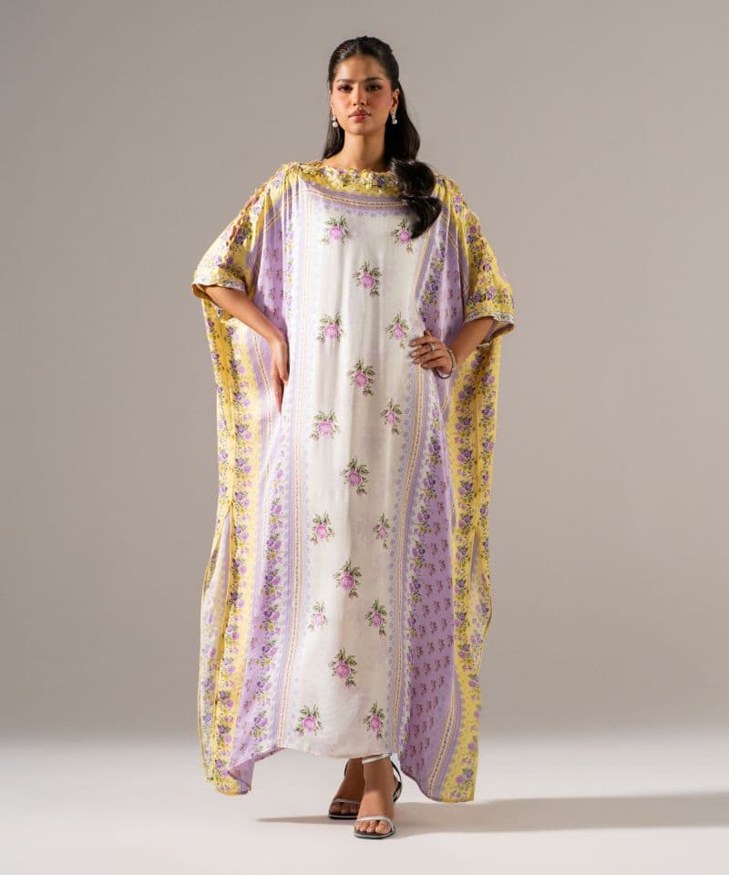 Printed Charmeuse Kaftan thumbnail