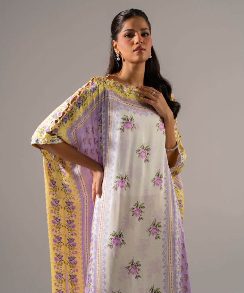 Printed Charmeuse Kaftan thumbnail