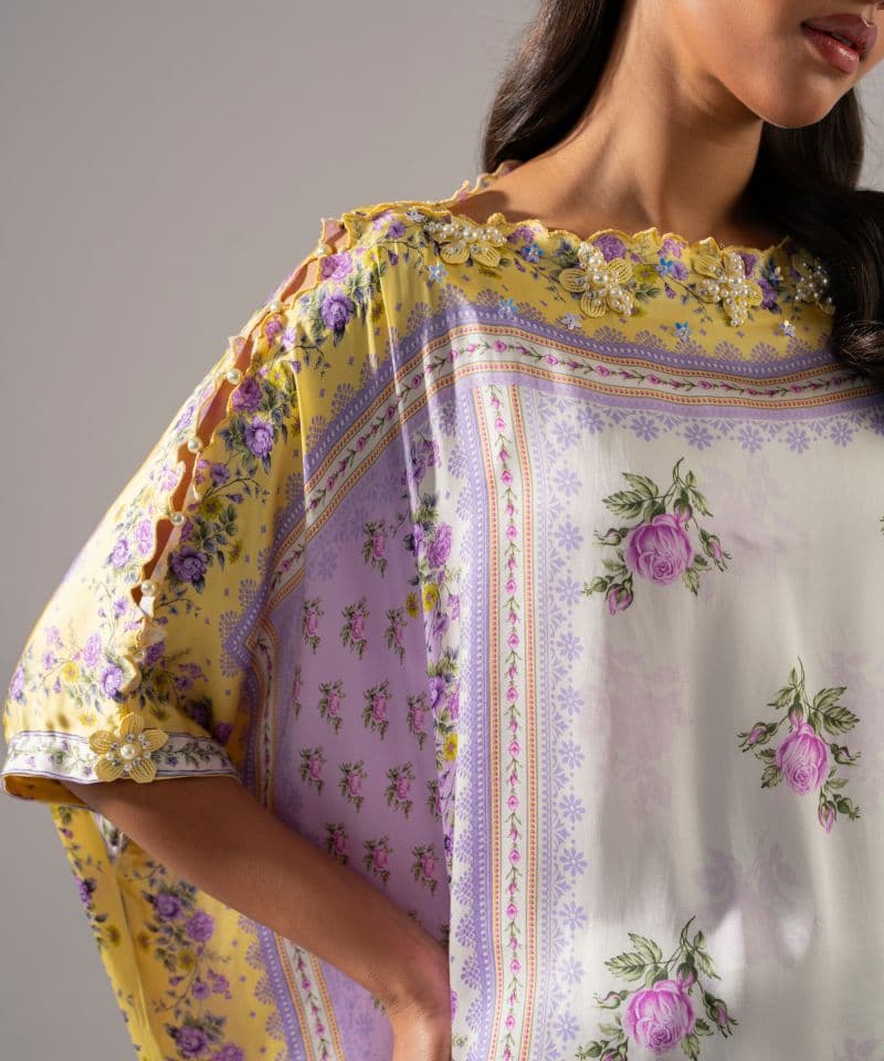 Printed Charmeuse Kaftan thumbnail