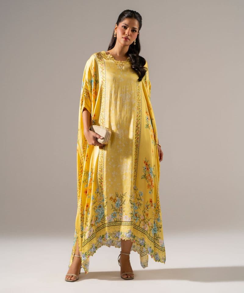 Printed Charmeuse Kaftan thumbnail