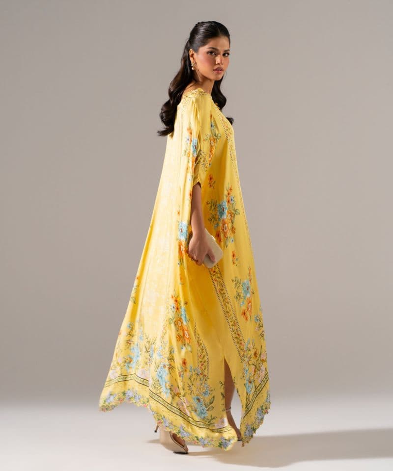 Printed Charmeuse Kaftan thumbnail