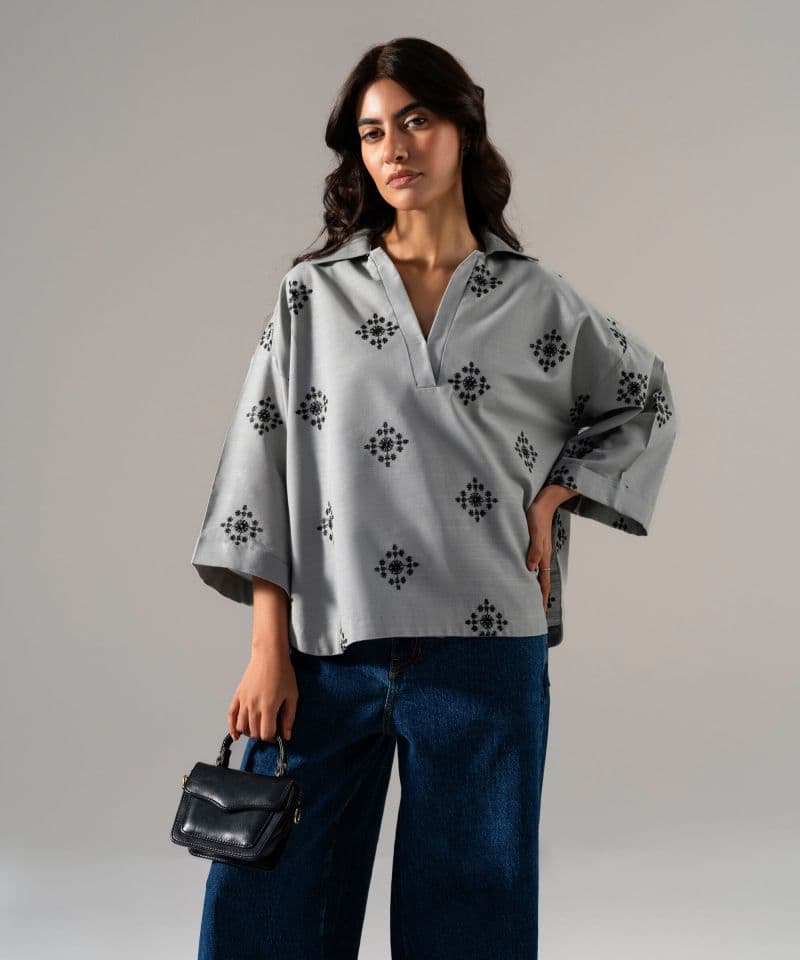 Embroidered Khaddar Shirt thumbnail