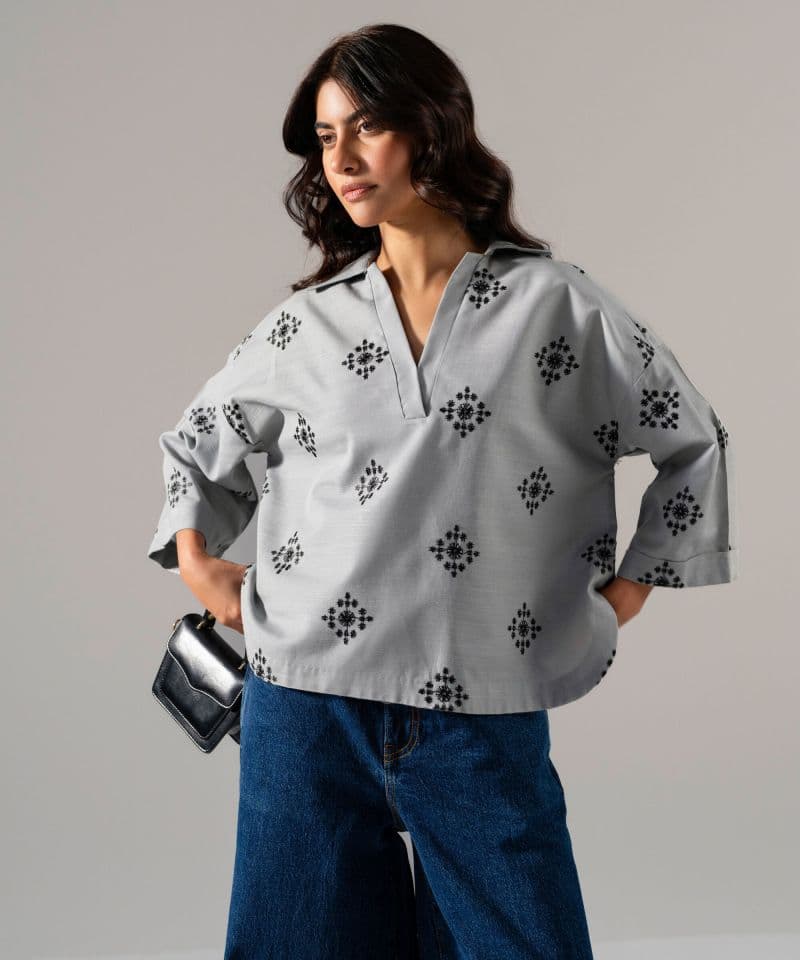 Embroidered Khaddar Shirt thumbnail