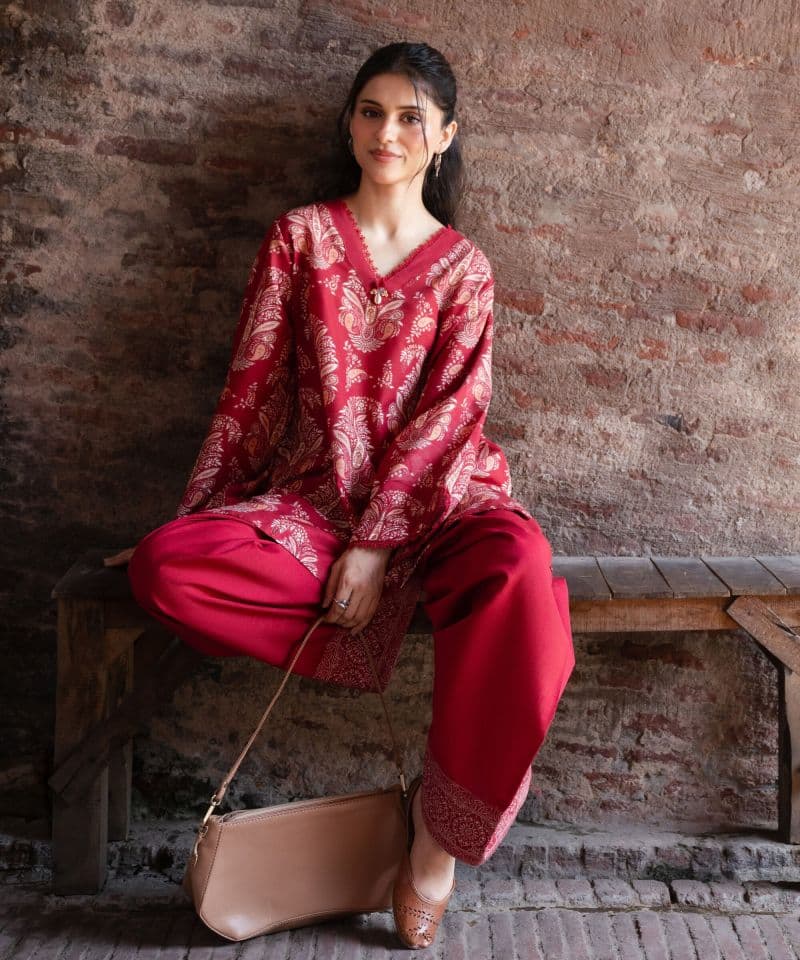 2 Piece - Printed Khaddar Suit thumbnail