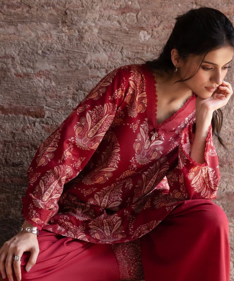 2 Piece - Printed Khaddar Suit thumbnail