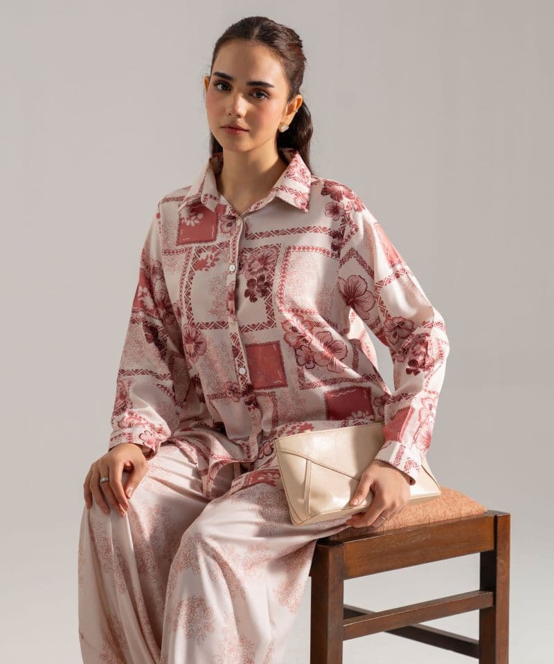 2 Piece - Printed Viscose Linen Set thumbnail
