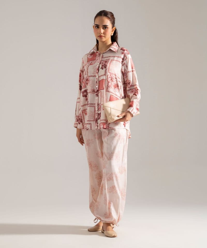 2 Piece - Printed Viscose Linen Set thumbnail
