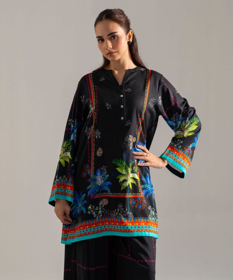 2 Piece - Printed Viscose Linen Suit