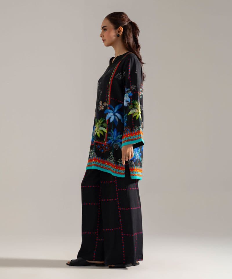 2 Piece - Printed Viscose Linen Suit