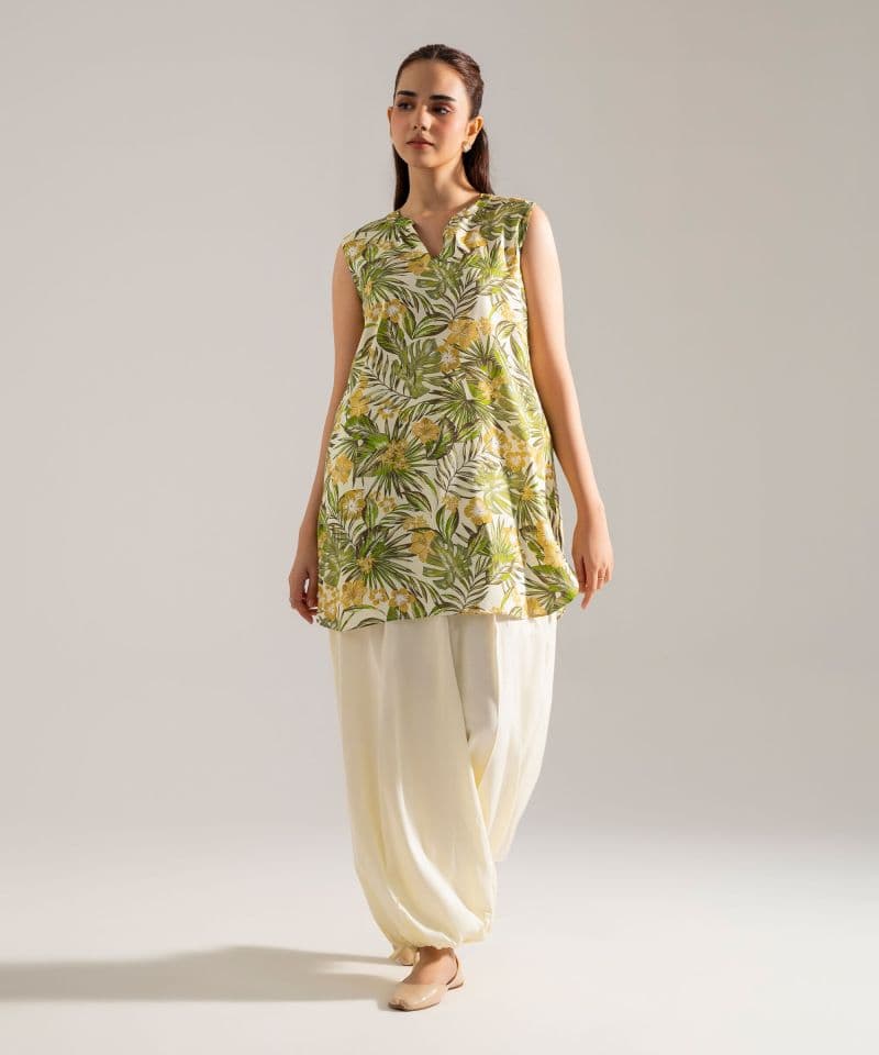2 Piece - Printed Viscose Linen Set thumbnail