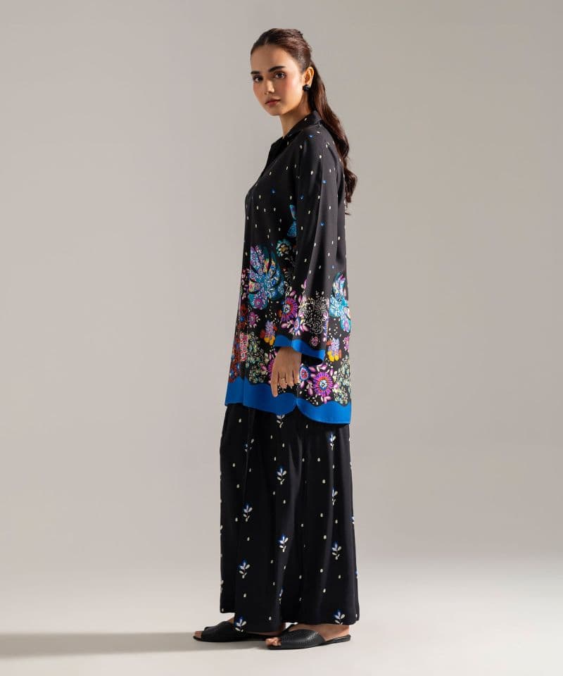 2 Piece - Printed Viscose Linen Set