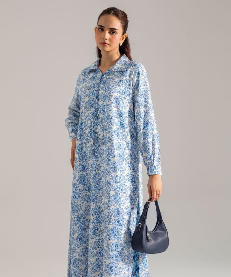2 Piece - Printed Viscose Linen Suit thumbnail