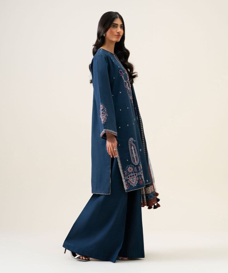 3 PIECE - EMBROIDERED LIGHT KHADDAR SUIT thumbnail