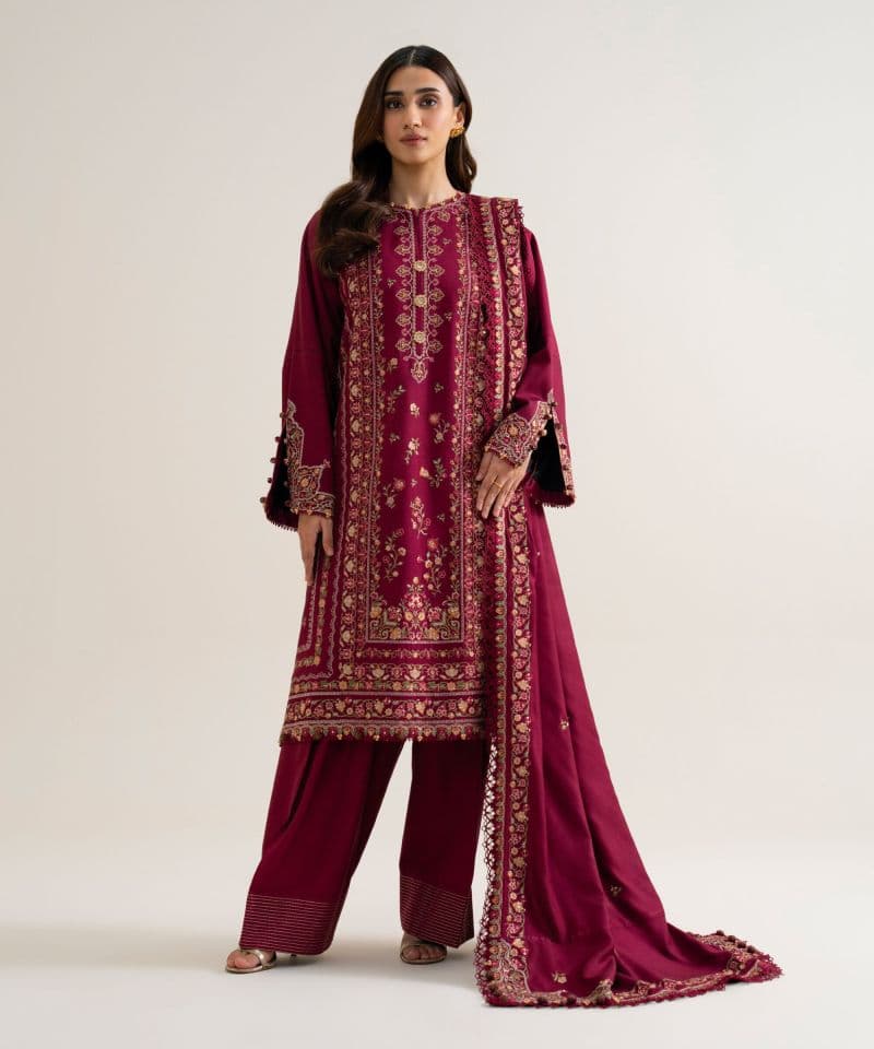 3 PIECE - EMBROIDERED COTTON TWILL SUIT thumbnail