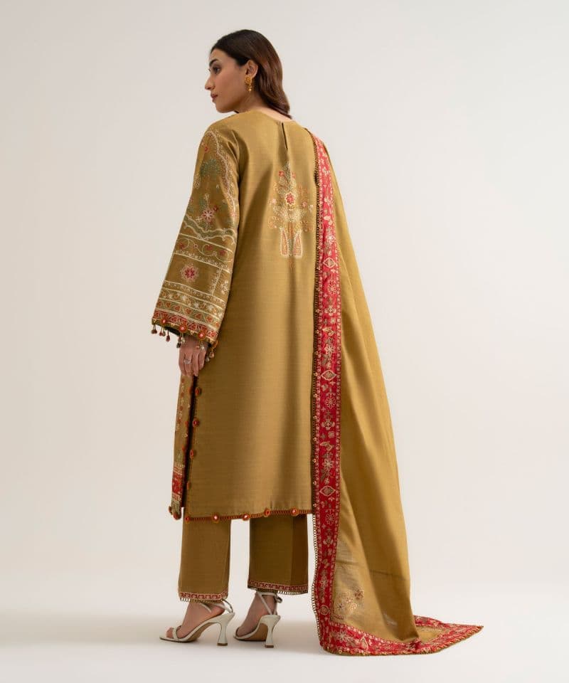 3 PIECE - EMBROIDERED KHADDAR SUIT