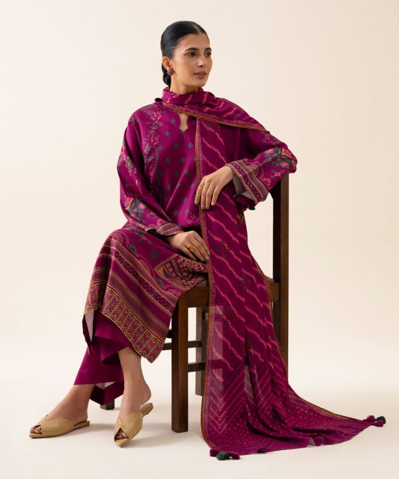 3 Piece - Printed Viscose Linen Suit thumbnail