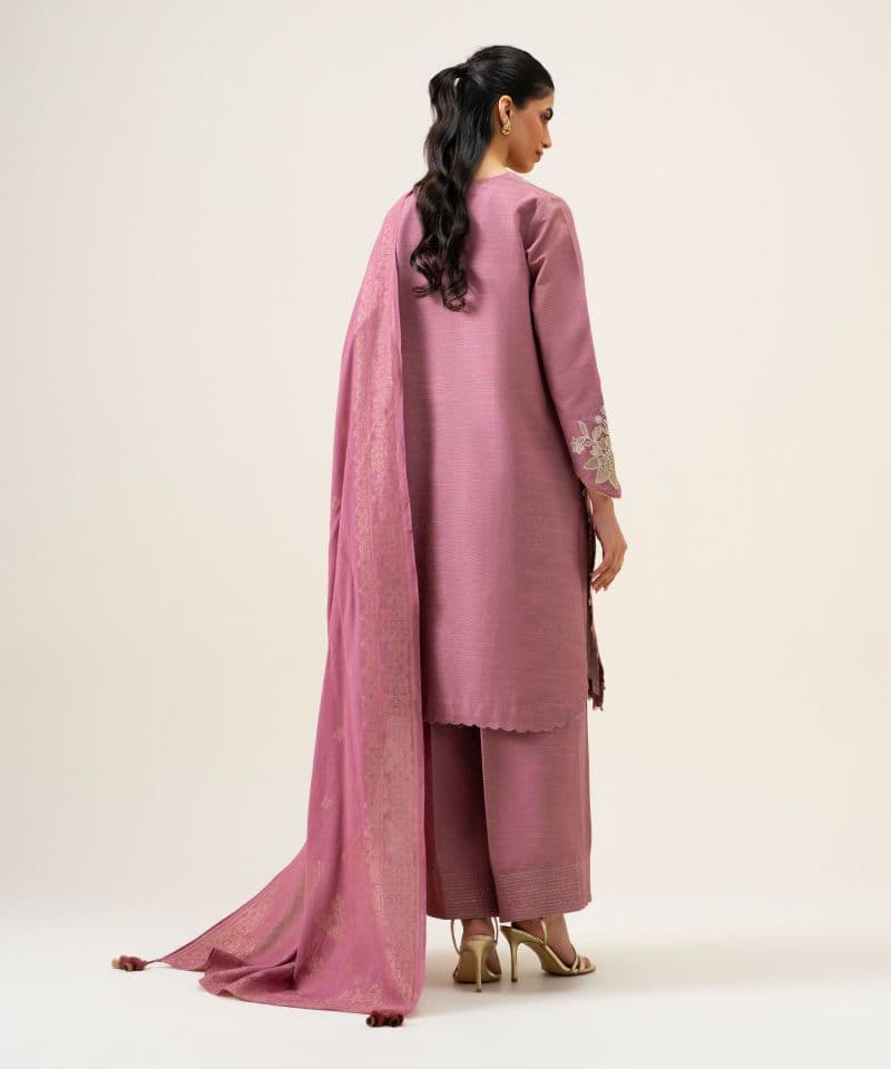 3 Piece - Embroidered Zari Khaddar Suit