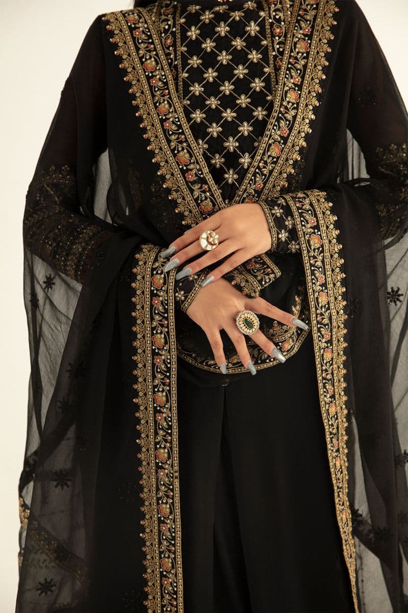 Embroidered Chiffon 3 Piece Ready-to-Wear Suit