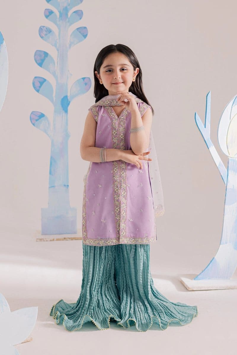 Embroidered Silk 3 Piece Ready-to-Wear Suit