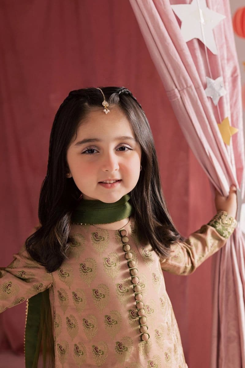 Printed Silk 3 Piece Ready-to-Wear Suit