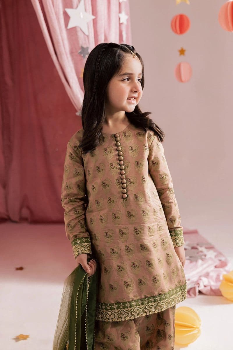 Printed Silk 3 Piece Ready-to-Wear Suit