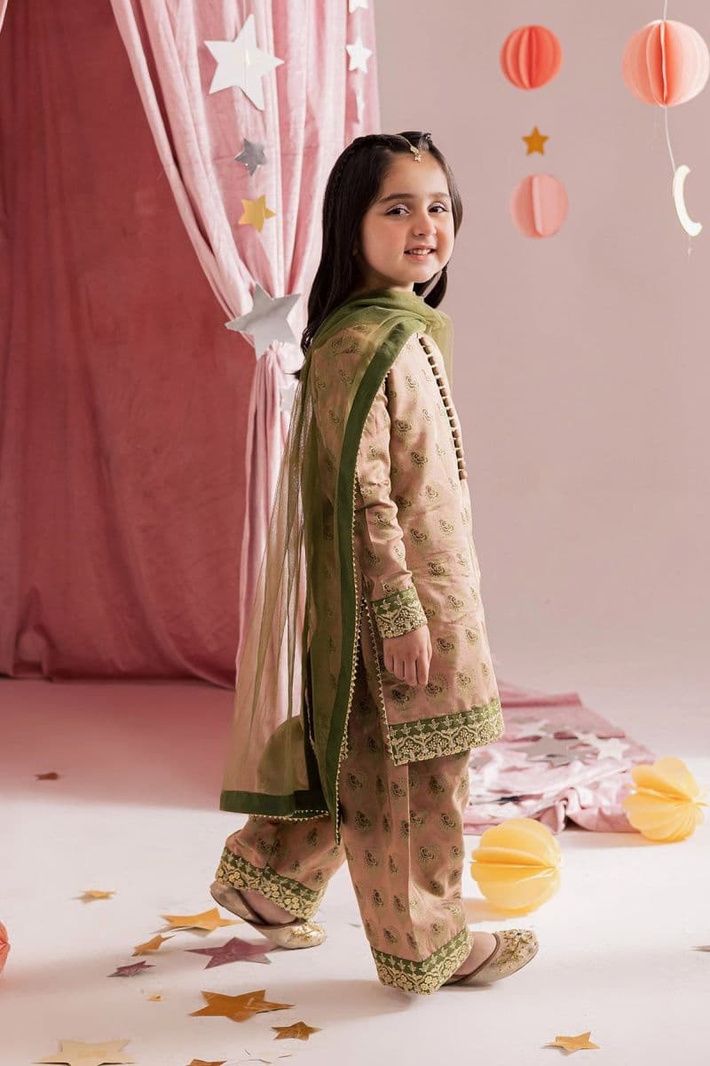 Printed Silk 3 Piece Ready-to-Wear Suit