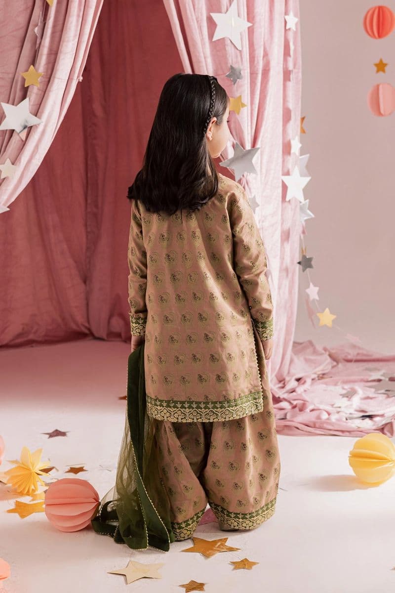 Printed Silk 3 Piece Ready-to-Wear Suit