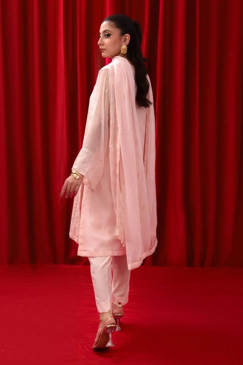 Chiffon Embroidered 3 Pc Suit