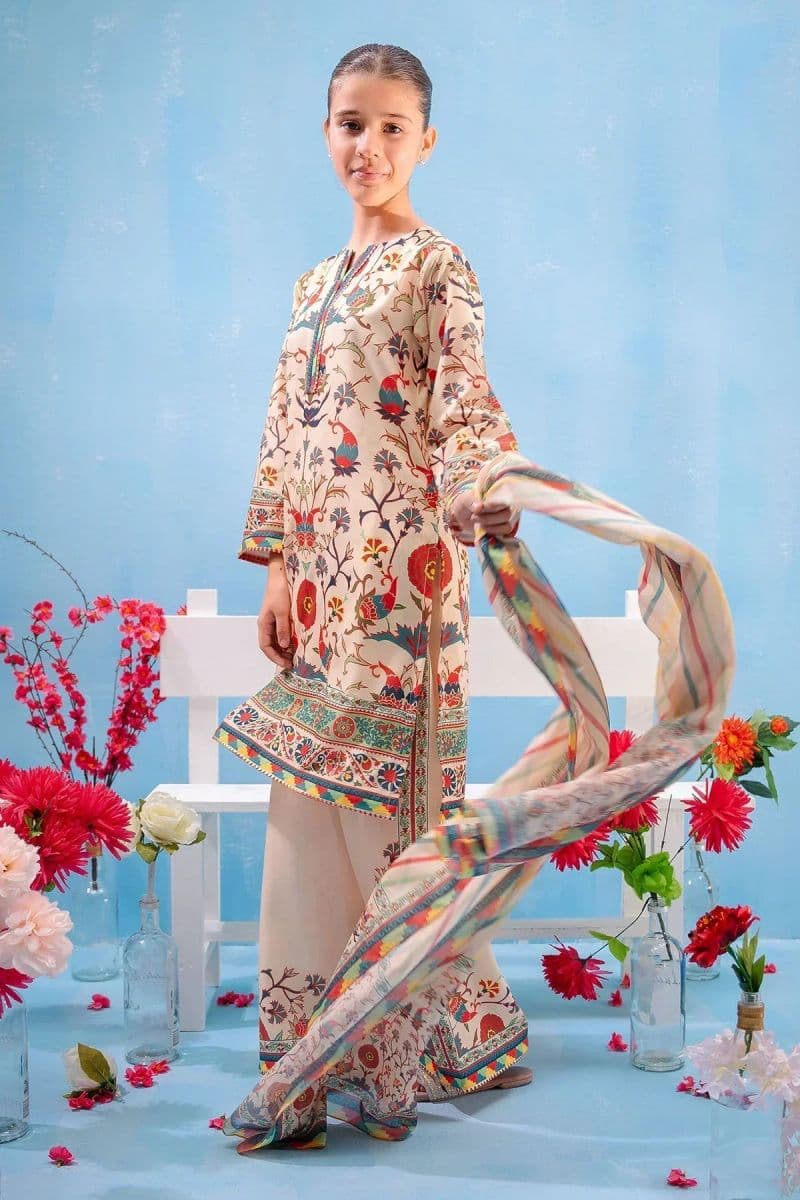 Poly Lawn Digital Printed 3 Pc Suit thumbnail