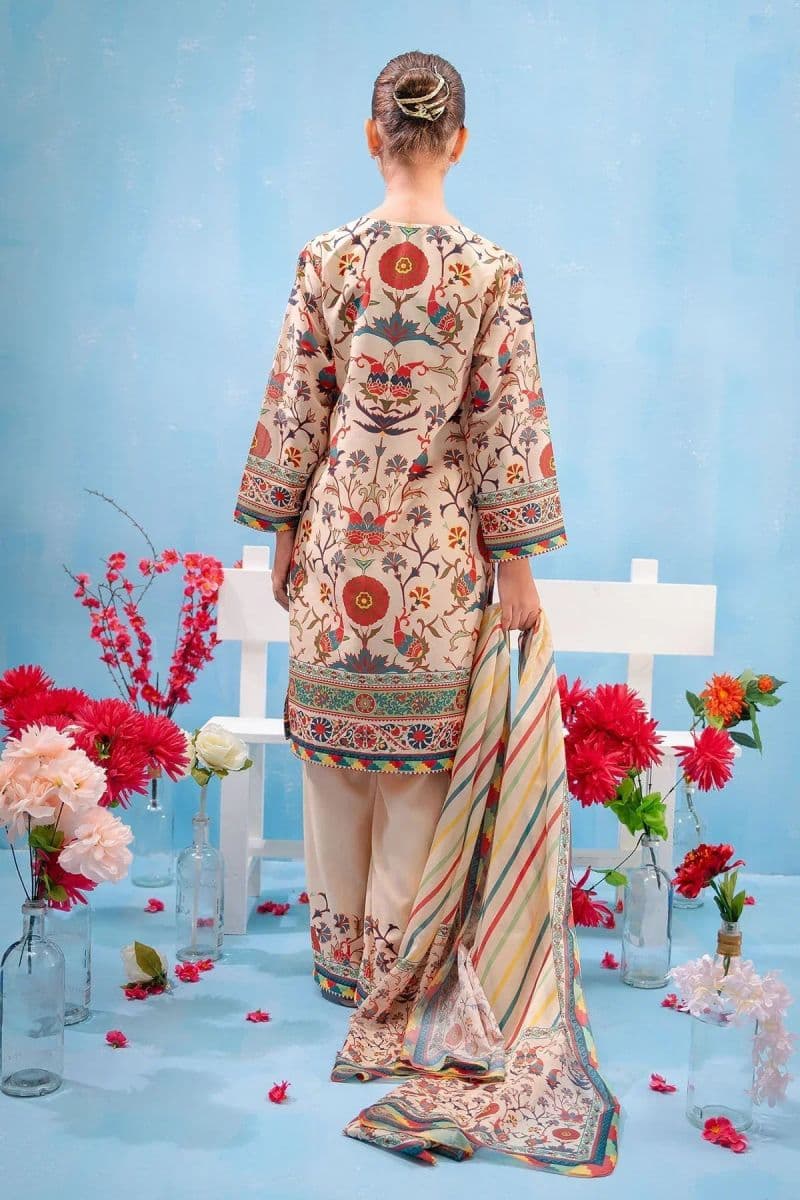 Poly Lawn Digital Printed 3 Pc Suit thumbnail