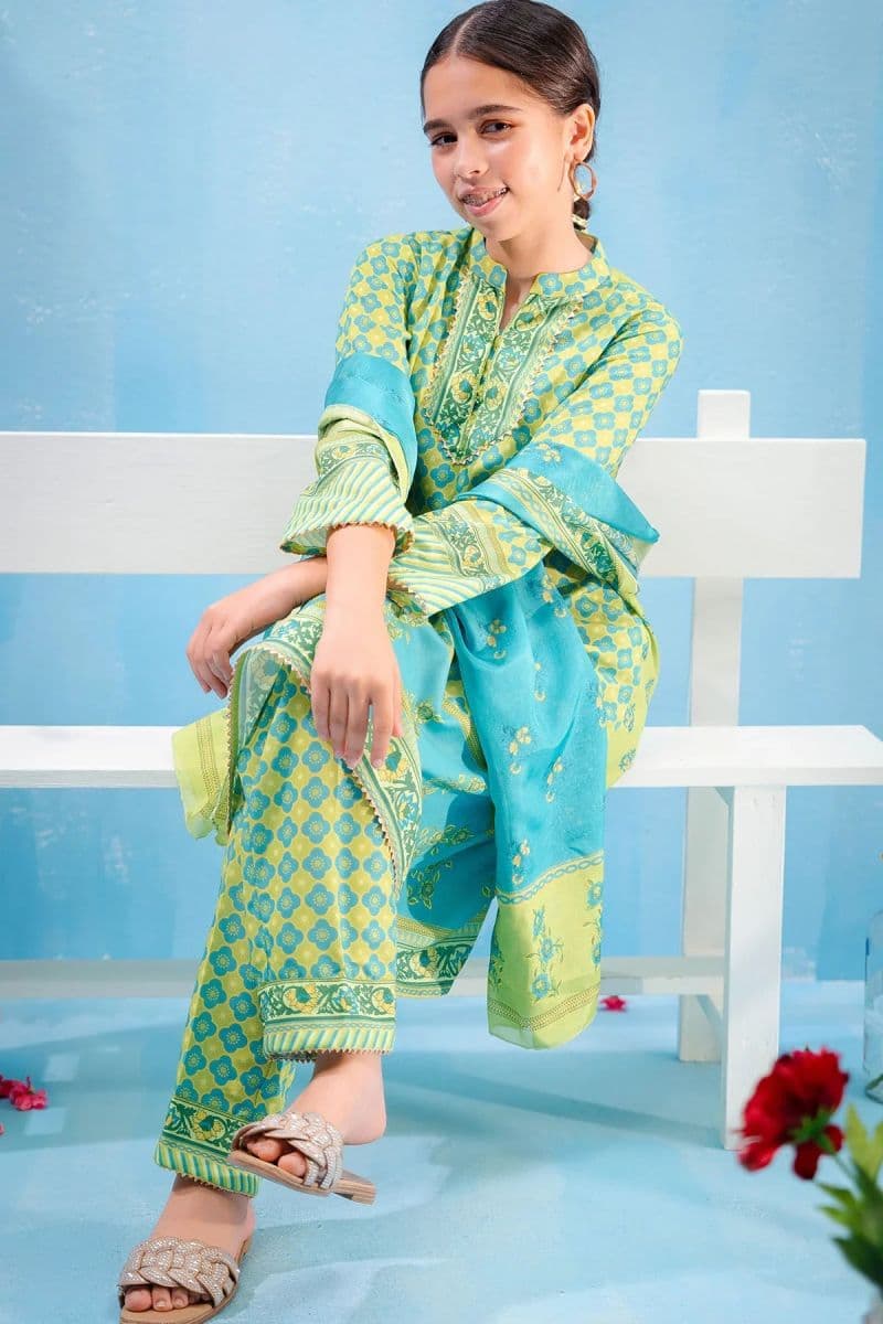 Poly Lawn Digital Printed 3 Pc Suit thumbnail