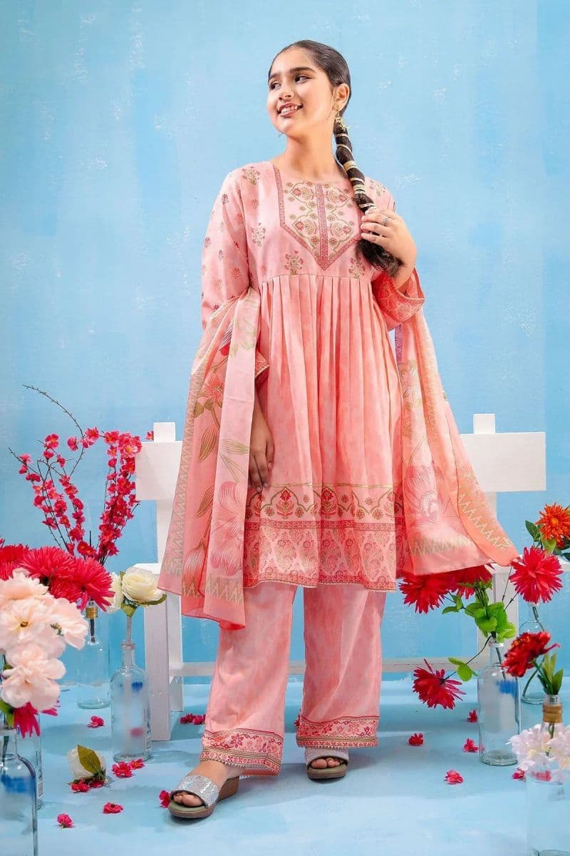 Poly Lawn Digital Printed 3 Pc Suit