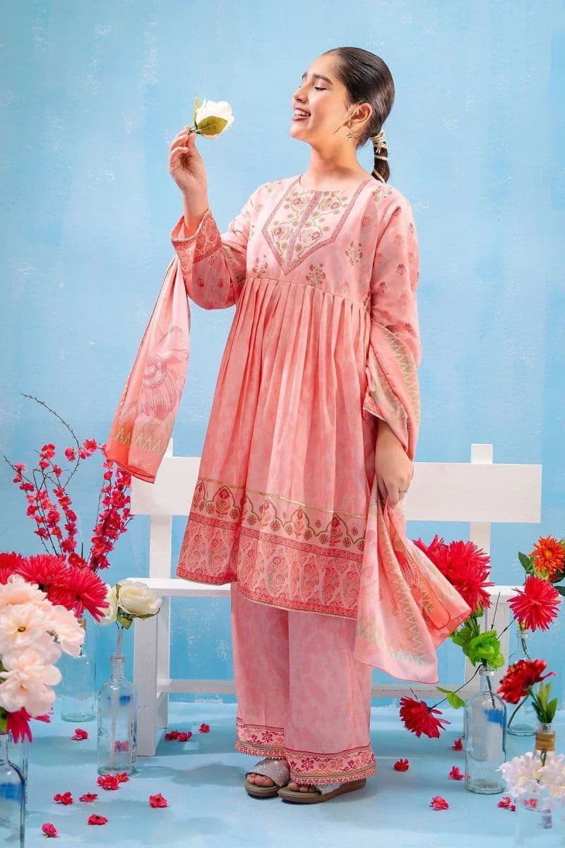 Poly Lawn Digital Printed 3 Pc Suit