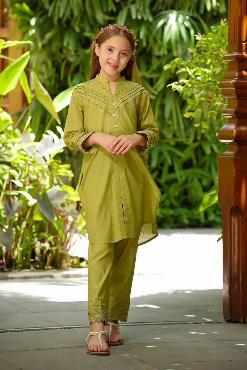 Dobby Cotton Embellished 2 Pc Suit thumbnail