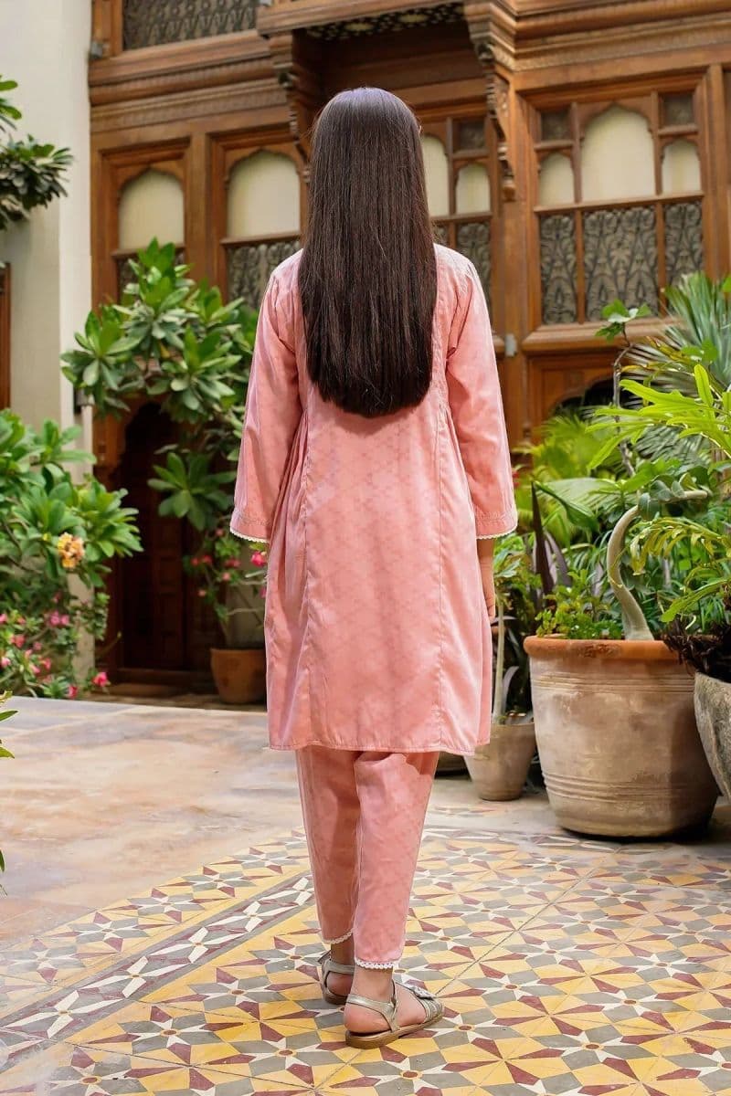 Chambray Cotton Embellished 2 Pc Suit thumbnail