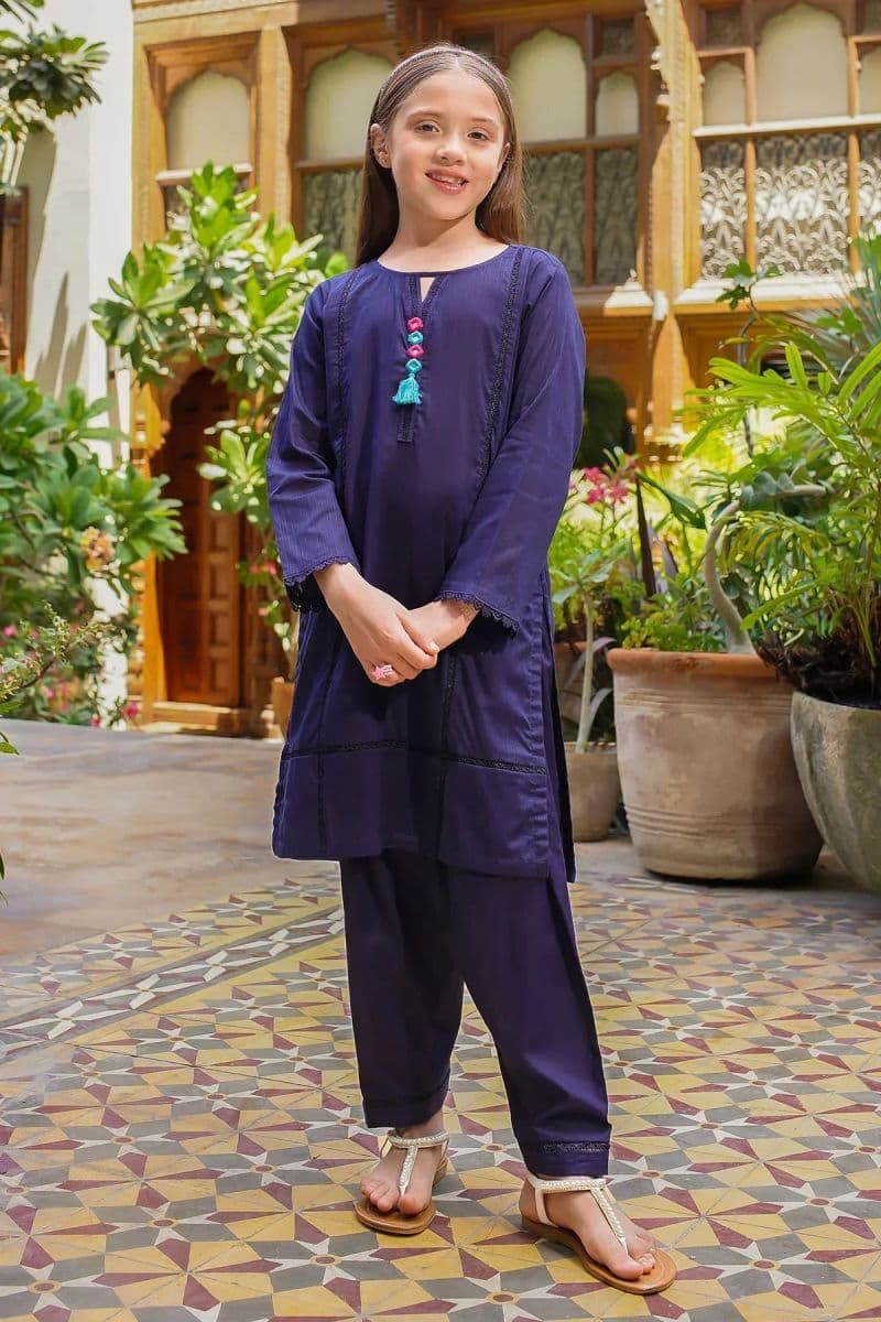 Dobby Cotton Embellished 2 Pc Suit thumbnail